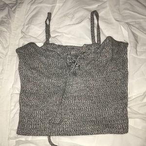 Grey crop top
